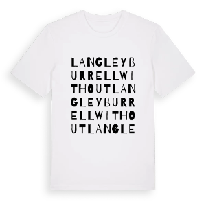 Langley Burrell Without ordlek t-shirt – ekologisk bomull t-shirt från Pinshirt