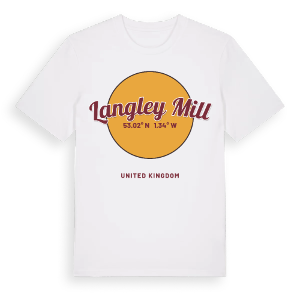 Langley Mill cirkel t-shirt – ekologisk bomull t-shirt från Pinshirt