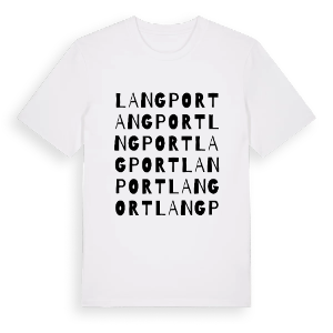 Langport ordlek t-shirt – ekologisk bomull t-shirt från Pinshirt
