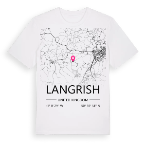 Langrish karta t-shirt – ekologisk bomull t-shirt från Pinshirt