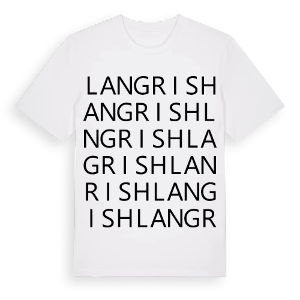 Langrish ordlek t-shirt – ekologisk bomull t-shirt från Pinshirt