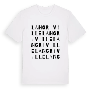 Langriville ordlek t-shirt – ekologisk bomull t-shirt från Pinshirt