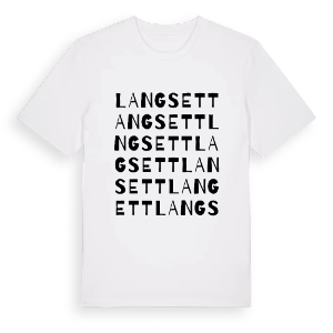 Langsett ordlek t-shirt – ekologisk bomull t-shirt från Pinshirt