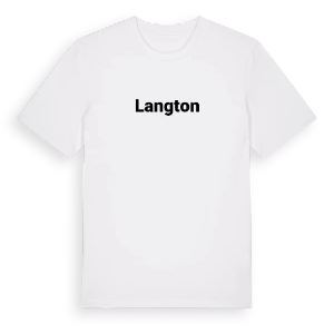 Langton fetstil t-shirt – ekologisk bomull t-shirt från Pinshirt