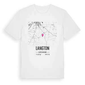 Langton karta t-shirt – ekologisk bomull t-shirt från Pinshirt