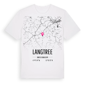 Langtree karta t-shirt – ekologisk bomull t-shirt från Pinshirt