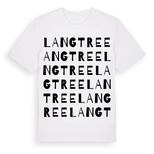 Langtree ordlek t-shirt – ekologisk bomull t-shirt från Pinshirt