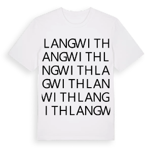 Langwith ordlek t-shirt – ekologisk bomull t-shirt från Pinshirt
