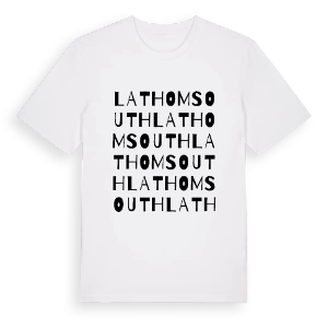 Lathom South ordlek t-shirt – ekologisk bomull t-shirt från Pinshirt