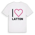 Jag älskar Latton t-shirt stort tryck
