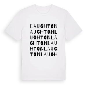 Laughton ordlek t-shirt – ekologisk bomull t-shirt från Pinshirt
