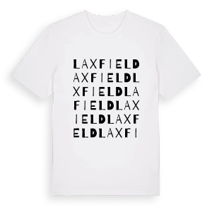 Laxfield ordlek t-shirt – ekologisk bomull t-shirt från Pinshirt