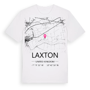 Laxton karta t-shirt – ekologisk bomull t-shirt från Pinshirt