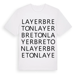 Layer Breton ordlek t-shirt – ekologisk bomull t-shirt från Pinshirt