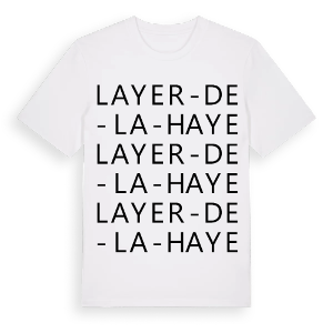 Layer-de-la-Haye ordlek t-shirt – ekologisk bomull t-shirt från Pinshirt