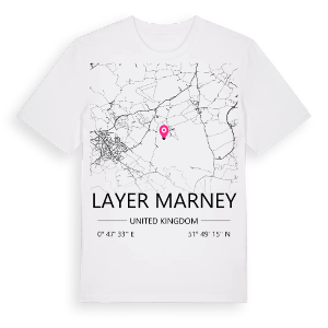 Layer Marney karta t-shirt – ekologisk bomull t-shirt från Pinshirt