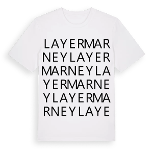 Layer Marney ordlek t-shirt – ekologisk bomull t-shirt från Pinshirt