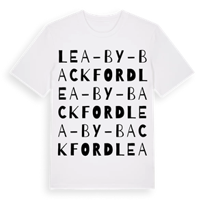 Lea-by-Backford ordlek t-shirt – ekologisk bomull t-shirt från Pinshirt