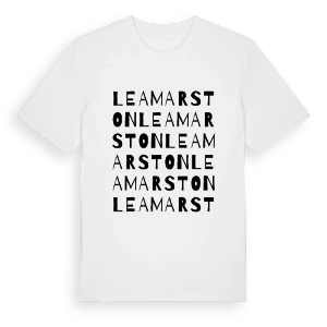 Lea Marston ordlek t-shirt – ekologisk bomull t-shirt från Pinshirt