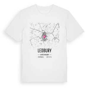 Ledbury karta t-shirt – ekologisk bomull t-shirt från Pinshirt