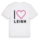 Jag älskar Leigh t-shirt stort tryck