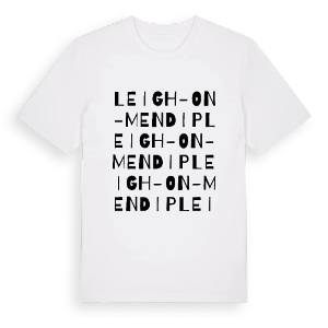 Leigh-on-Mendip ordlek t-shirt – ekologisk bomull t-shirt från Pinshirt