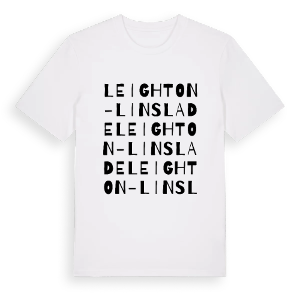 Leighton-Linslade ordlek t-shirt – ekologisk bomull t-shirt från Pinshirt