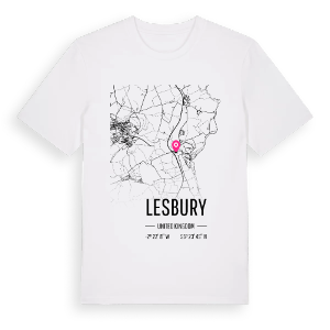 Lesbury karta t-shirt – ekologisk bomull t-shirt från Pinshirt