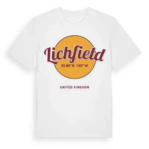 Lichfield cirkel t-shirt – ekologisk bomull t-shirt från Pinshirt