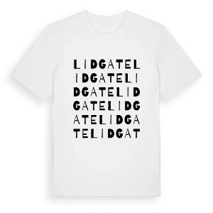 Lidgate ordlek t-shirt – ekologisk bomull t-shirt från Pinshirt