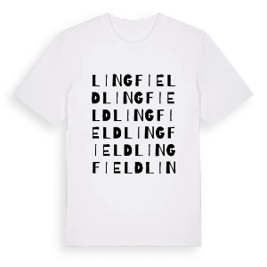 Lingfield ordlek t-shirt – ekologisk bomull t-shirt från Pinshirt