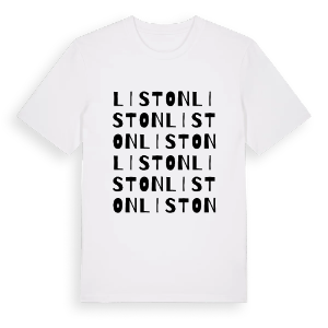 Liston ordlek t-shirt – ekologisk bomull t-shirt från Pinshirt