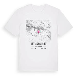 Little Chalfont karta t-shirt – ekologisk bomull t-shirt från Pinshirt