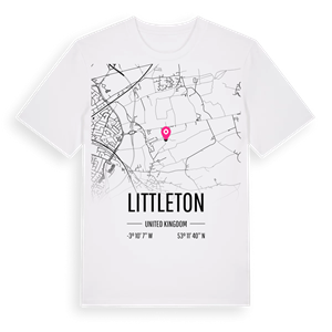 Littleton karta t-shirt – ekologisk bomull t-shirt från Pinshirt
