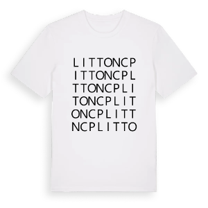 Litton CP ordlek t-shirt – ekologisk bomull t-shirt från Pinshirt