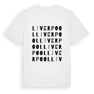 Liverpool ordlek t-shirt – ekologisk bomull t-shirt från Pinshirt