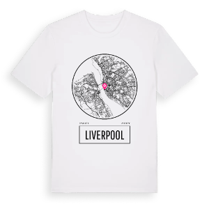 Liverpool t-shirt – ekologisk bomull t-shirt från Pinshirt
