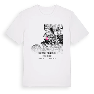 Liverpool City Region karta t-shirt – ekologisk bomull t-shirt från Pinshirt