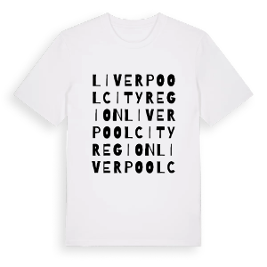 Liverpool City Region ordlek t-shirt – ekologisk bomull t-shirt från Pinshirt