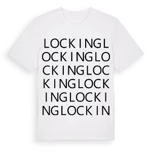 Locking ordlek t-shirt – ekologisk bomull t-shirt från Pinshirt