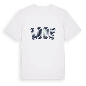 Lode college t-shirt – ekologisk bomull t-shirt från Pinshirt
