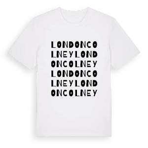 London Colney ordlek t-shirt – ekologisk bomull t-shirt från Pinshirt