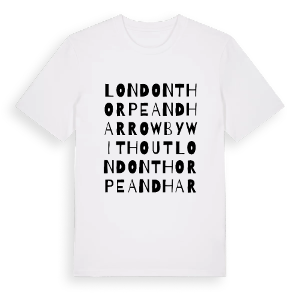 Londonthorpe and Harrowby Without ordlek t-shirt – ekologisk bomull t-shirt från PinShirt