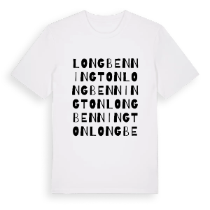 Long Bennington ordlek t-shirt – ekologisk bomull t-shirt från Pinshirt