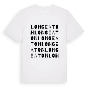Long Eaton ordlek t-shirt – ekologisk bomull t-shirt från Pinshirt