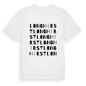 Longhirst ordlek t-shirt – ekologisk bomull t-shirt från Pinshirt