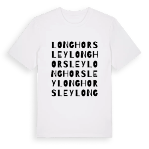 Longhorsley ordlek t-shirt – ekologisk bomull t-shirt från Pinshirt