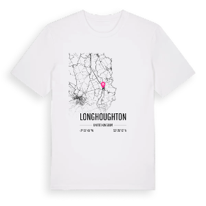Longhoughton karta t-shirt – ekologisk bomull t-shirt från Pinshirt