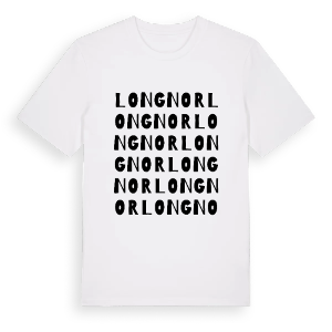 Longnor ordlek t-shirt – ekologisk bomull t-shirt från Pinshirt