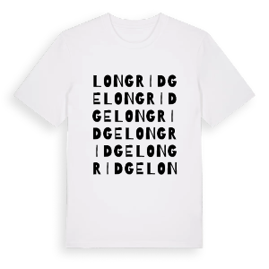 Longridge ordlek t-shirt – ekologisk bomull t-shirt från Pinshirt